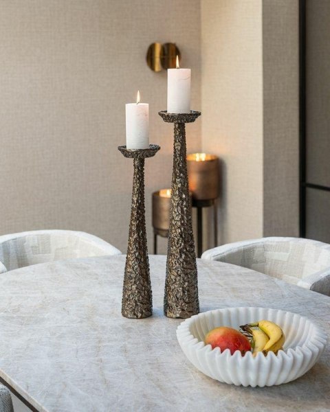 Richmond Interiors RICHMOND świecznik MOAN S szczotkowane złoto