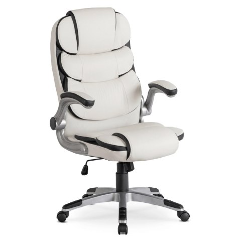 Fotel Biurowy LIVERPOOL Obrotowy Biały Ekoskóra Nowoczesny