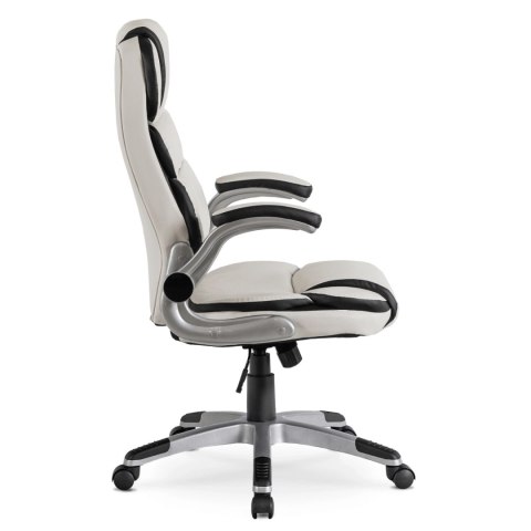 Fotel Biurowy LIVERPOOL Obrotowy Biały Ekoskóra Nowoczesny