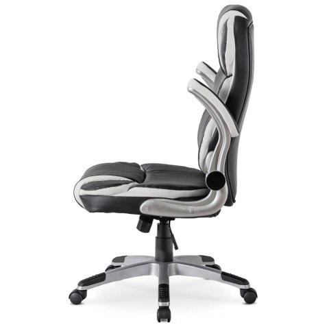 Fotel Biurowy LIVERPOOL Obrotowy Czarny Ekoskóra Nowoczesny