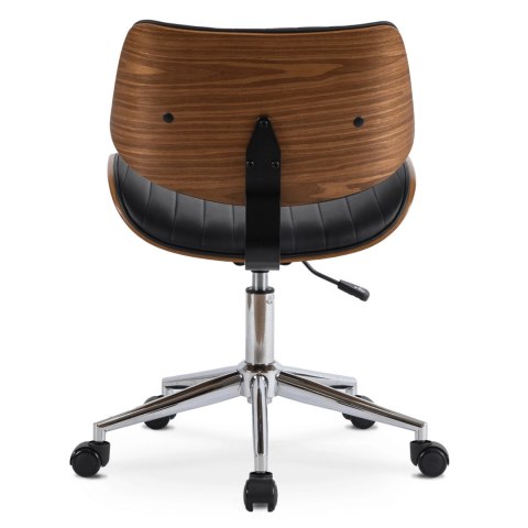 Fotel Biurowy TEKSAS Obrotowy Orzech/Czarny Ekoskóra Nowoczesny