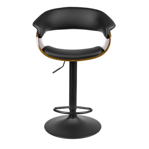 Hoker Obrotowy z Drewna Giętego NEVADA Czarny Ekoskóra Nowoczesny