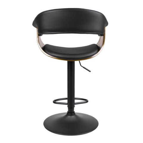 Hoker Obrotowy z Drewna Giętego NEVADA Czarny Ekoskóra Nowoczesny