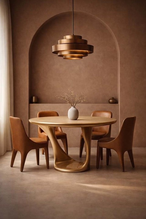 King Home Stół SHANGRI LA złoty