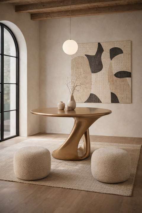 King Home Stół SHANGRI LA złoty