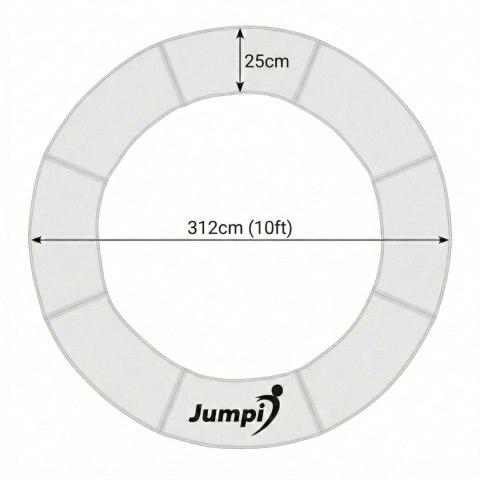 Osłona na sprężyny do trampoliny 10 FT 312cm JUMPI