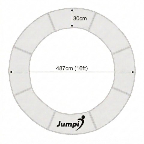 Osłona na sprężyny do trampoliny 16 FT/487cm czarna JUMPI