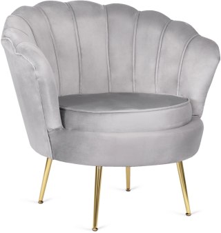 Fotel ANGEL Szary Welurowy