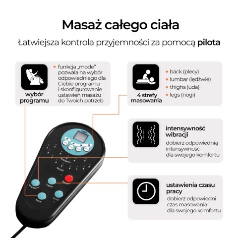 Fotel Masujący Obrotowy SPIKE 2 Ciemnoszary