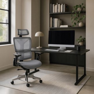 Fotel Biurowy Ergonomiczny Obrotowy MARTIN Szary Nowoczesny