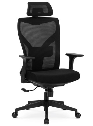 Fotel Obrotowy SPIRAL Ergonomiczny Czarny