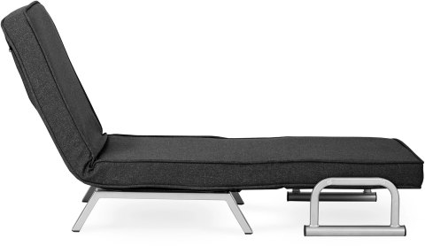 Fotel Rozkładany BART Wypoczynkowy Czarny do Spania Leżanka Nowoczesny