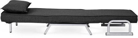 Fotel Rozkładany BART Wypoczynkowy Czarny do Spania Leżanka Nowoczesny