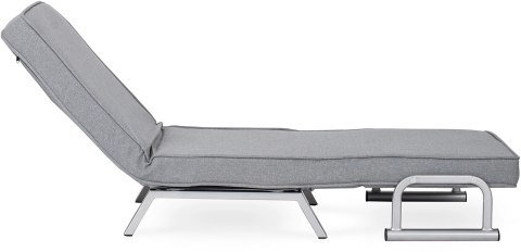 Fotel Rozkładany BART Wypoczynkowy Szary do Spania Leżanka Nowoczesny