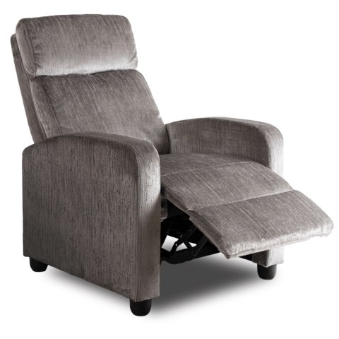 Fotel Rozkładany DANNY Szary Welurowy