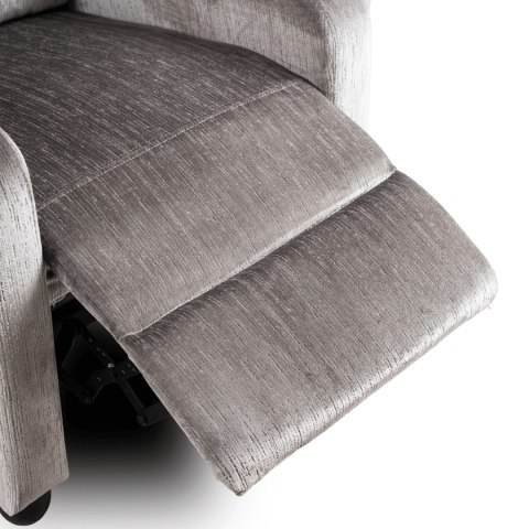 Fotel Rozkładany DANNY Szary Welurowy