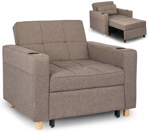 Fotel Rozkładany SOLOR Beżowy