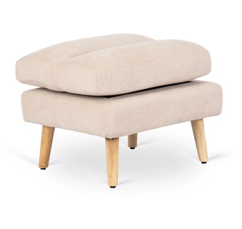 Fotel Wypoczynkowy HENRY z Podnóżkiem Beżowy