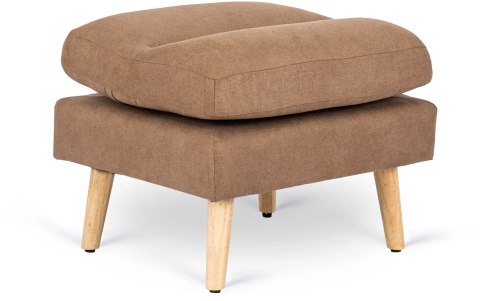 Fotel Wypoczynkowy HENRY z Podnóżkiem Brązowy Nowoczesny Loftowy