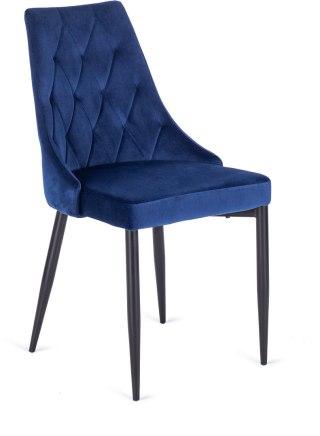 Krzesło CORK Granatowe Welurowe