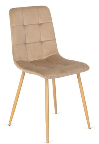 Krzesło FREDY Beżowe Welurowe