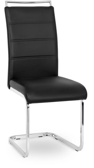 Krzesło LOCA Czarne Ekoskóra