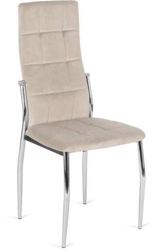 Krzesło MOLLY Beżowe Welurowe