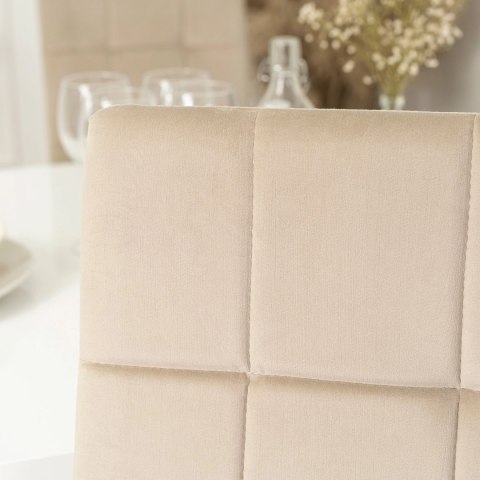 Krzesło MOLLY Beżowe Welurowe