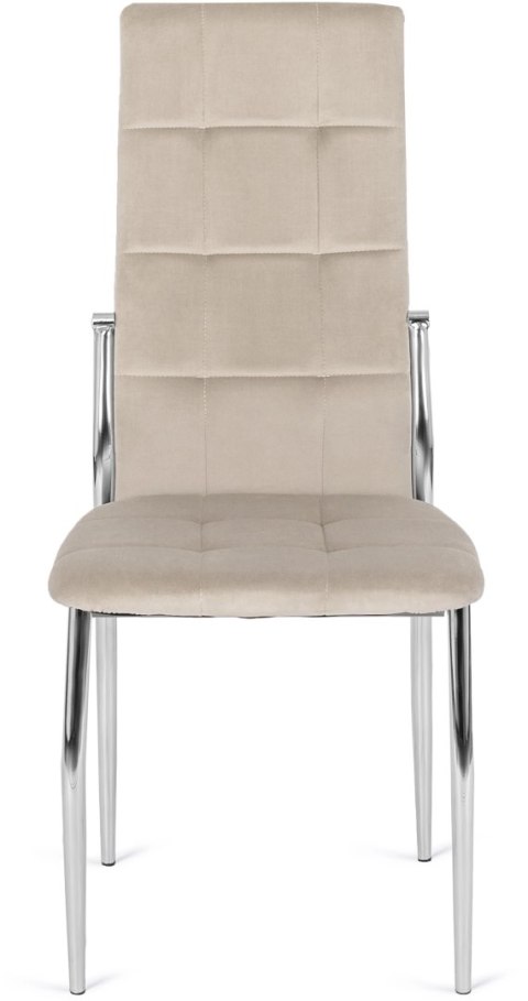 Krzesło MOLLY Beżowe Welurowe
