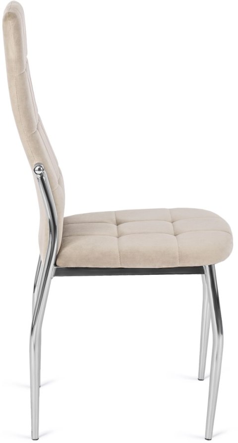 Krzesło MOLLY Beżowe Welurowe
