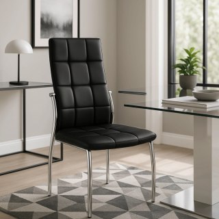 Krzesło MOLLY Czarne Ekoskóra