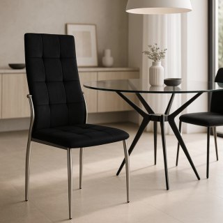 Krzesło MOLLY Czarne Welurowe