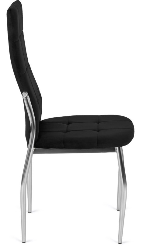 Krzesło MOLLY Czarne Welurowe
