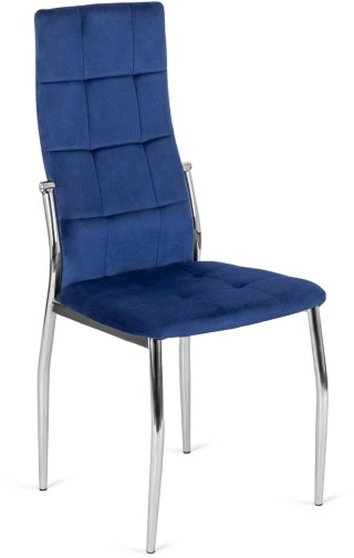 Krzesło MOLLY Granatowe Welurowe