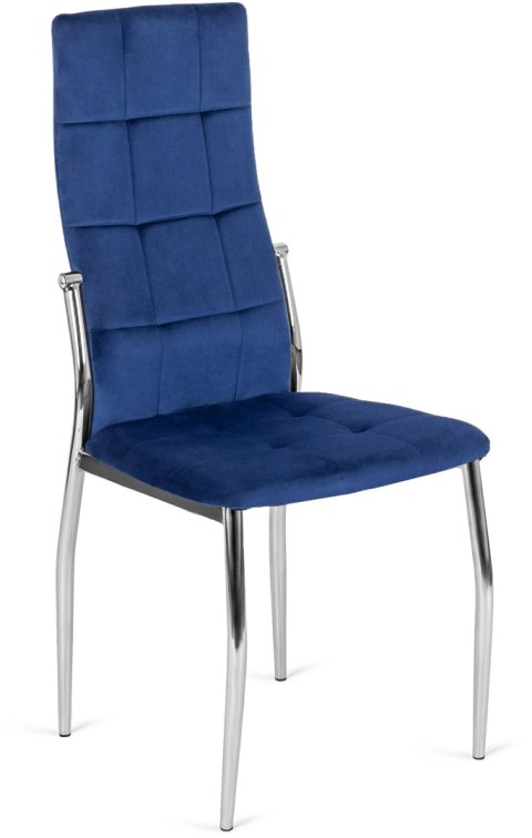 Krzesło MOLLY Granatowe Welurowe