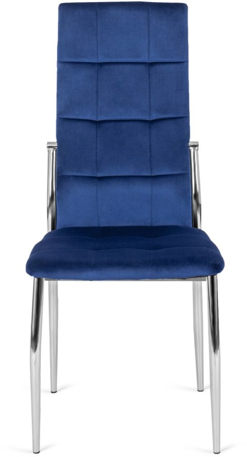 Krzesło MOLLY Granatowe Welurowe
