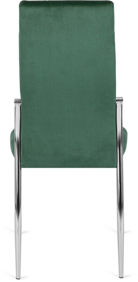 Krzesło Tapicerowane do Jadalni MOLLY Zielone Welurowe Nowoczesne