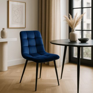 Krzesło PERU Granatowe Welurowe