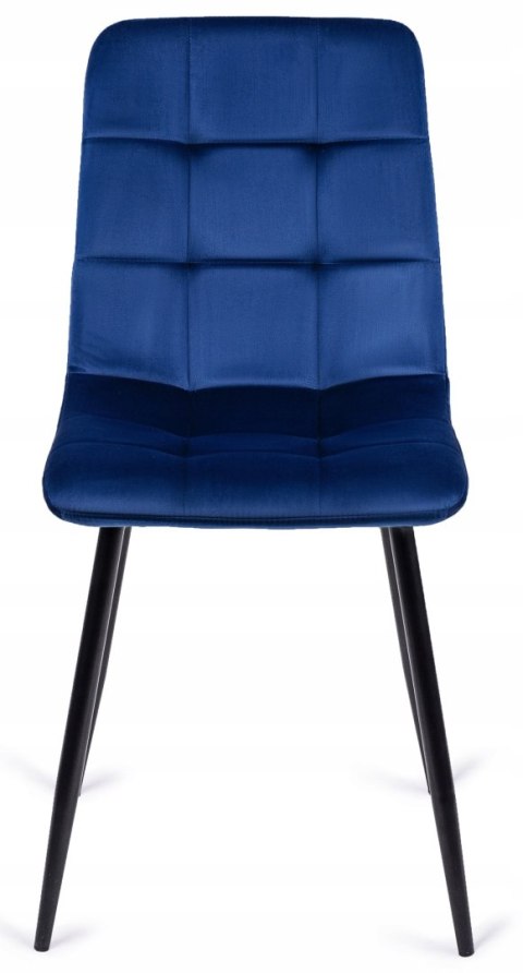 Krzesło PERU Granatowe Welurowe