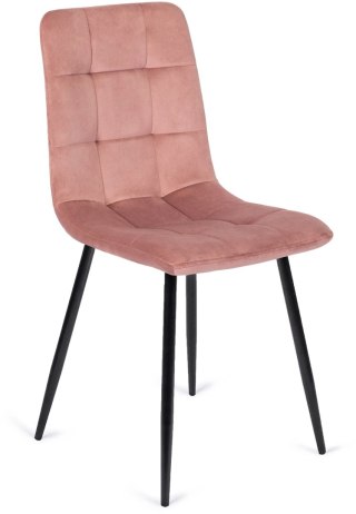 Krzesło PERU Różowe Welurowe
