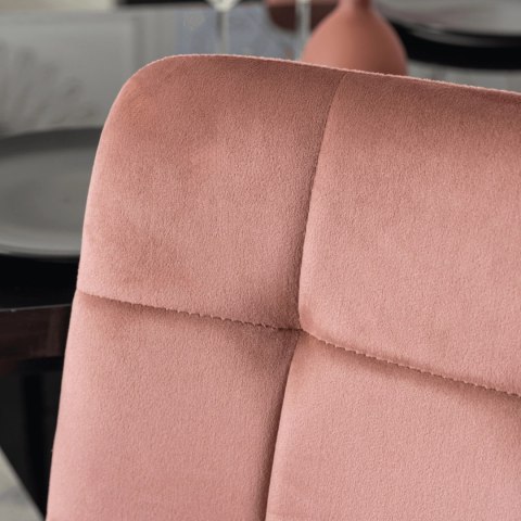 Krzesło PERU Różowe Welurowe