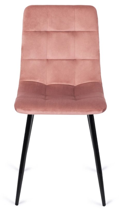 Krzesło PERU Różowe Welurowe