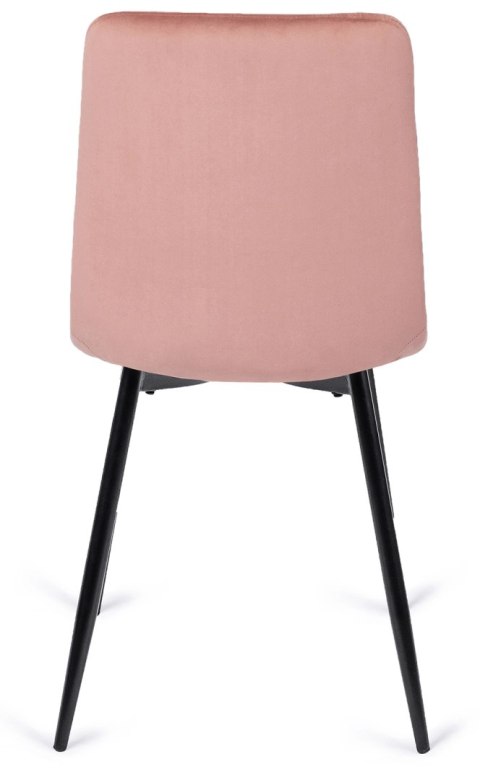 Krzesło PERU Różowe Welurowe