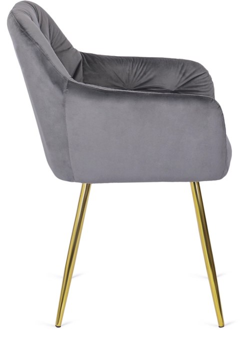 Krzesło RAYA Szare Welurowe