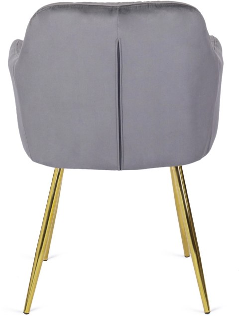 Krzesło RAYA Szare Welurowe