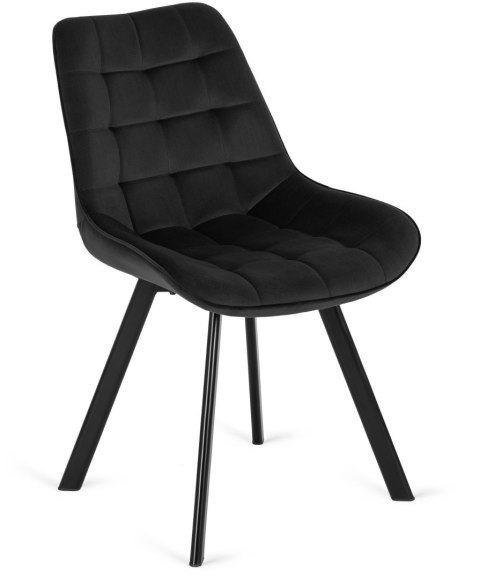 Krzesło RICK Czarne Welurowe