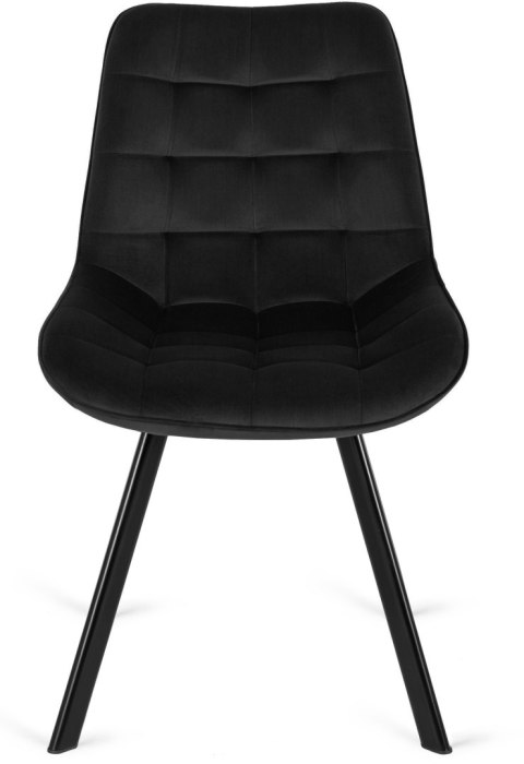 Krzesło RICK Czarne Welurowe