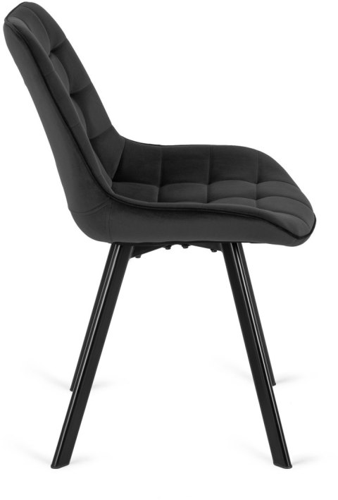 Krzesło RICK Czarne Welurowe