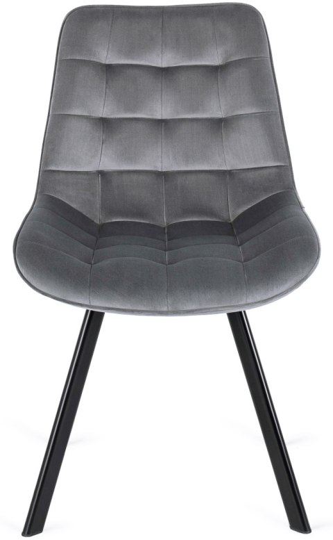 Krzesło RICK Szare Welurowe