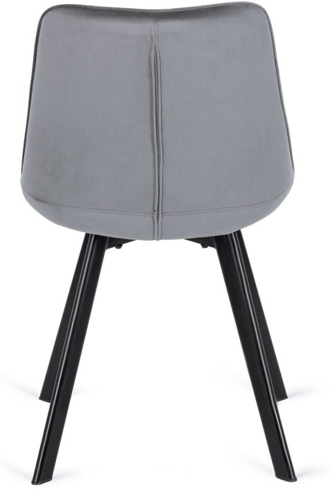 Krzesło RICK Szare Welurowe
